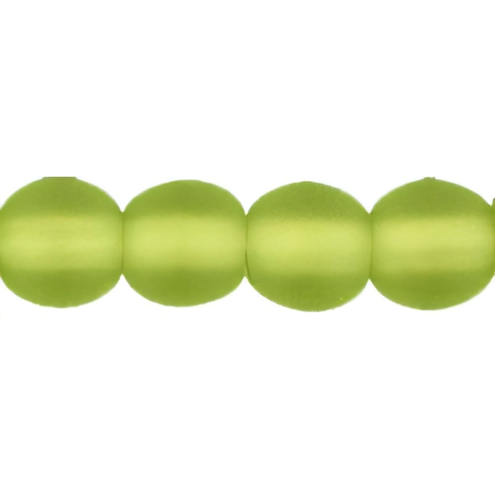 Czech Round Beads 4mm Matte - Olivine