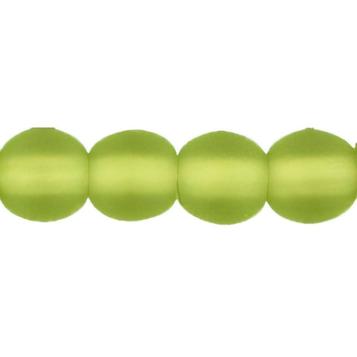 Czech Round Beads 4mm Matte - Olivine