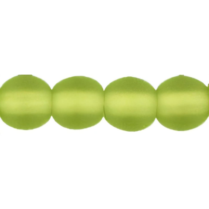 Czech Round Beads 4mm Matte - Olivine