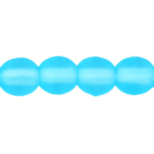 Czech Round Beads 4mm Matte - Aquamarine