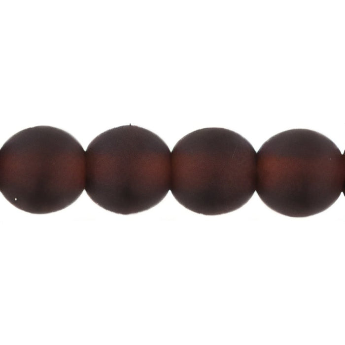 Czech Round Beads 4mm Matte - Garnet