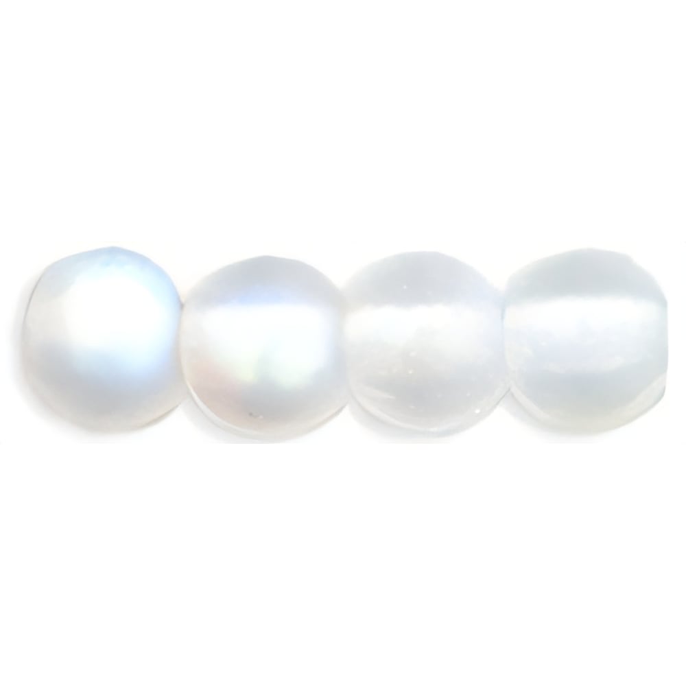 Czech Round Beads 4mm Matte - Crystal AB