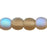 Czech Round Beads 4mm Matte - Smoky Topaz AB