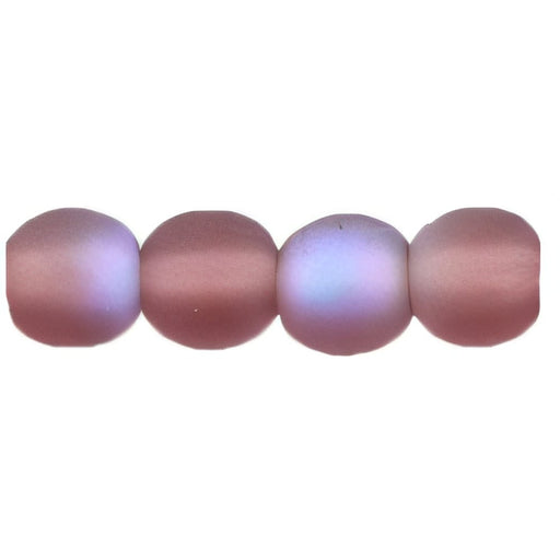 Czech Round Beads 4mm Matte - Amethyst AB