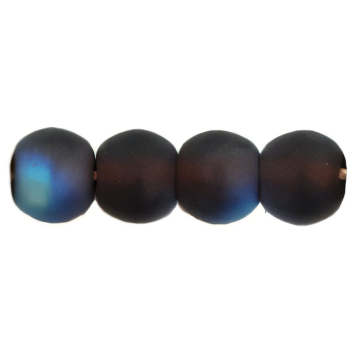 Czech Round Beads 4mm Matte - Garnet AB