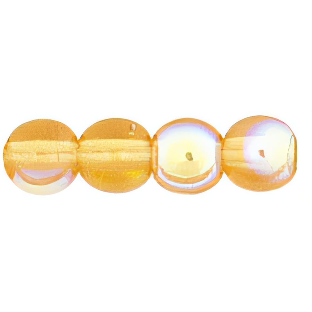 Czech Round Beads 4mm Dk Topaz AB
