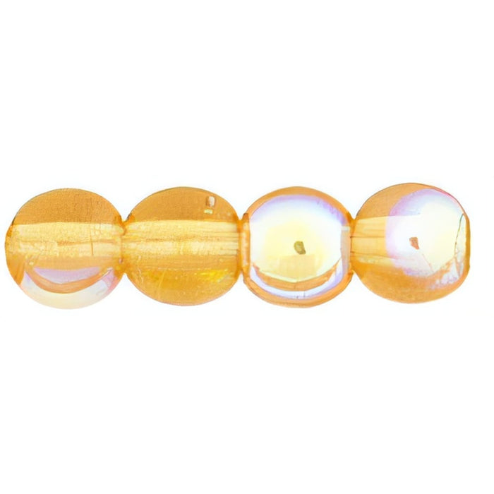 Czech Round Beads 4mm Dk Topaz AB