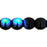 Czech Round Beads 4mm Jet AB