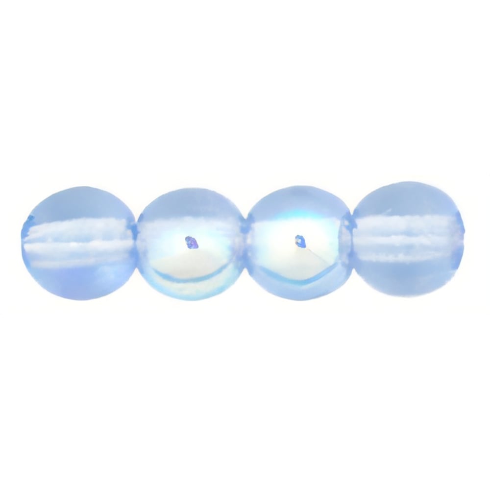 Czech Round Beads 4mm Lt Sapphire AB
