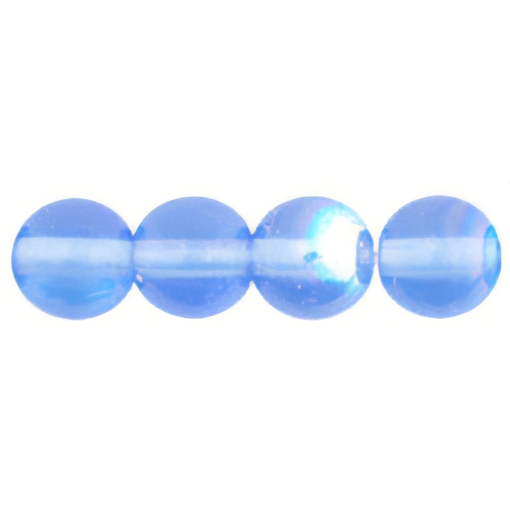 Czech Round Beads 4mm Med Sapphire AB