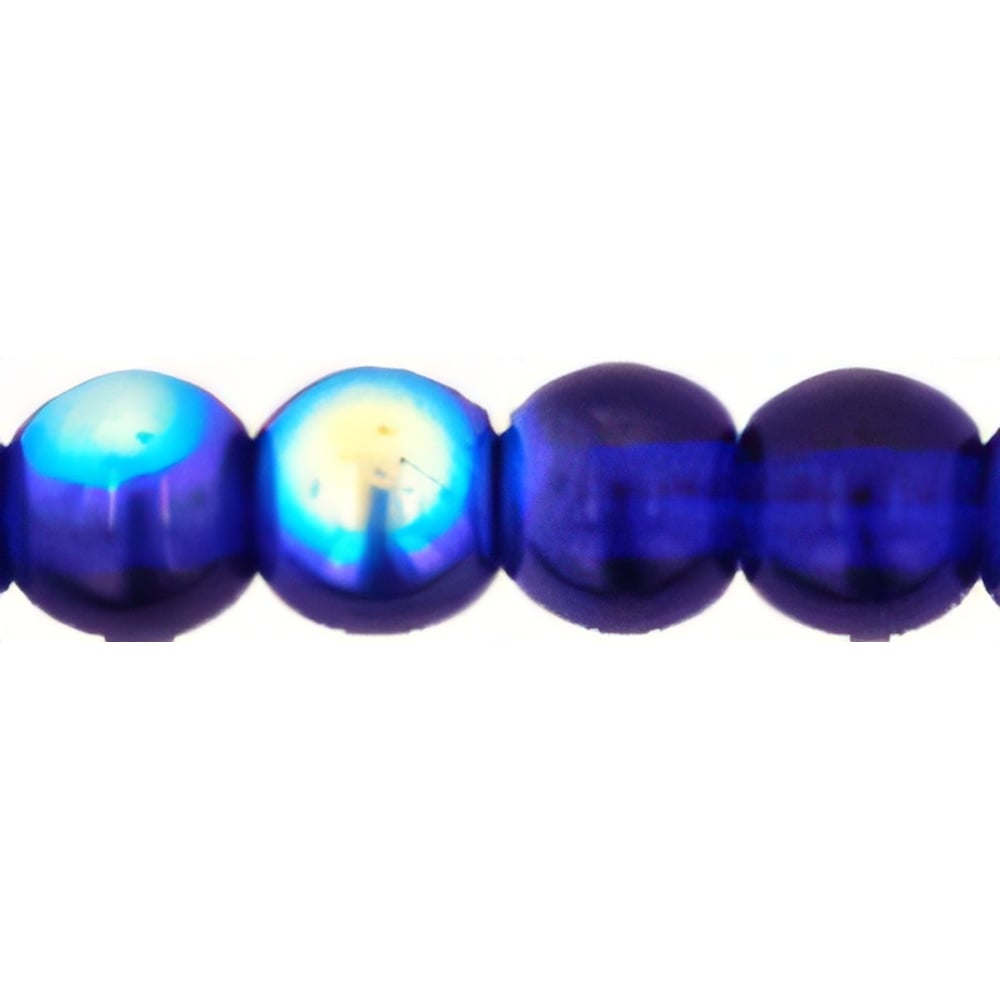 Czech Round Beads 4mm Cobalt AB