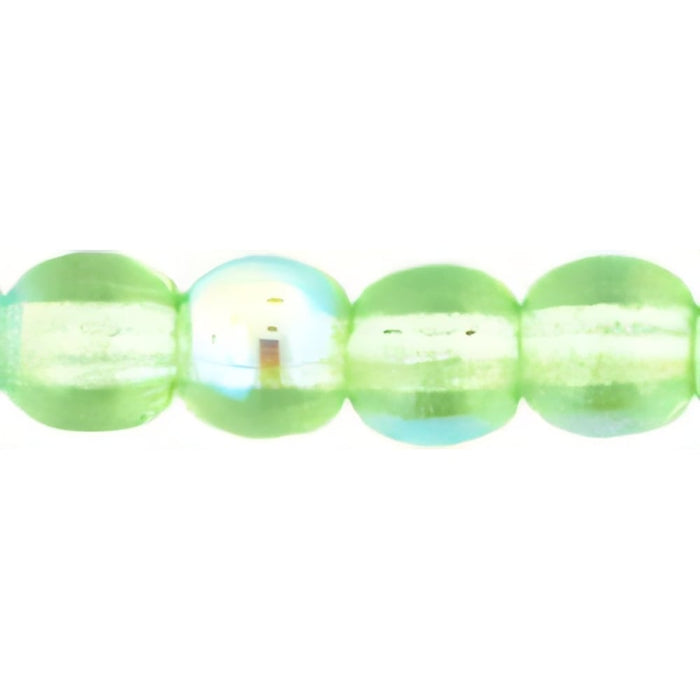 Czech Round Beads 4mm Peridot AB 5052