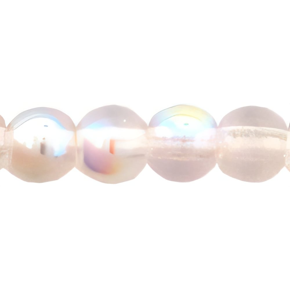 Czech Round Beads 4mm Rosaline AB