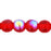 Czech Round Beads 4mm Siam Ruby AB