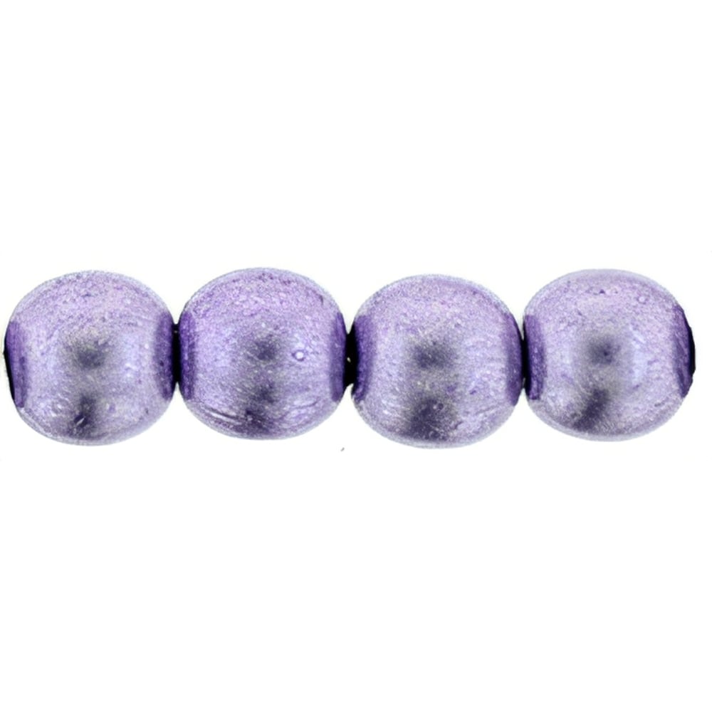Czech Round Beads 6mm ColorTrends: Saturated Metallic Ballet Slipper (50pcs)