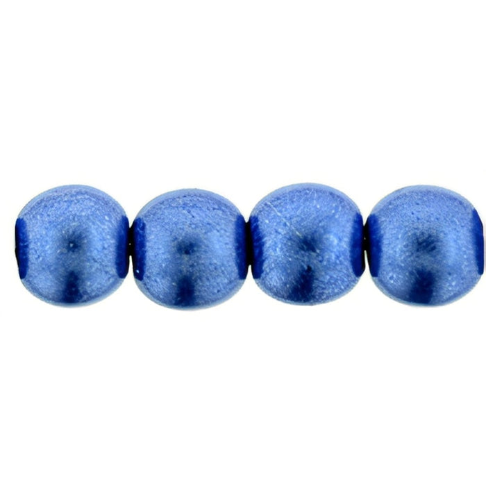 Czech Round Beads 6mm ColorTrends: Saturated Metallic Navy Peony (50pcs)