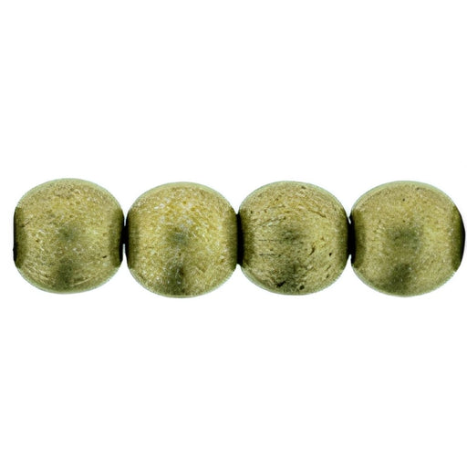 Czech Round Beads 6mm ColorTrends: Saturated Metallic Golden Lime (50pcs)