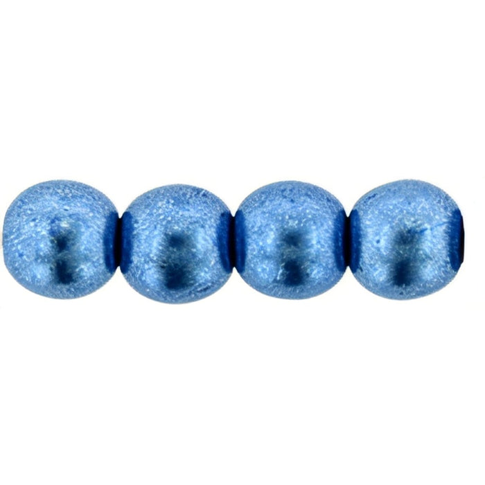 Czech Round Beads 6mm ColorTrends: Saturated Metallic Little Boy Blue (50pcs)