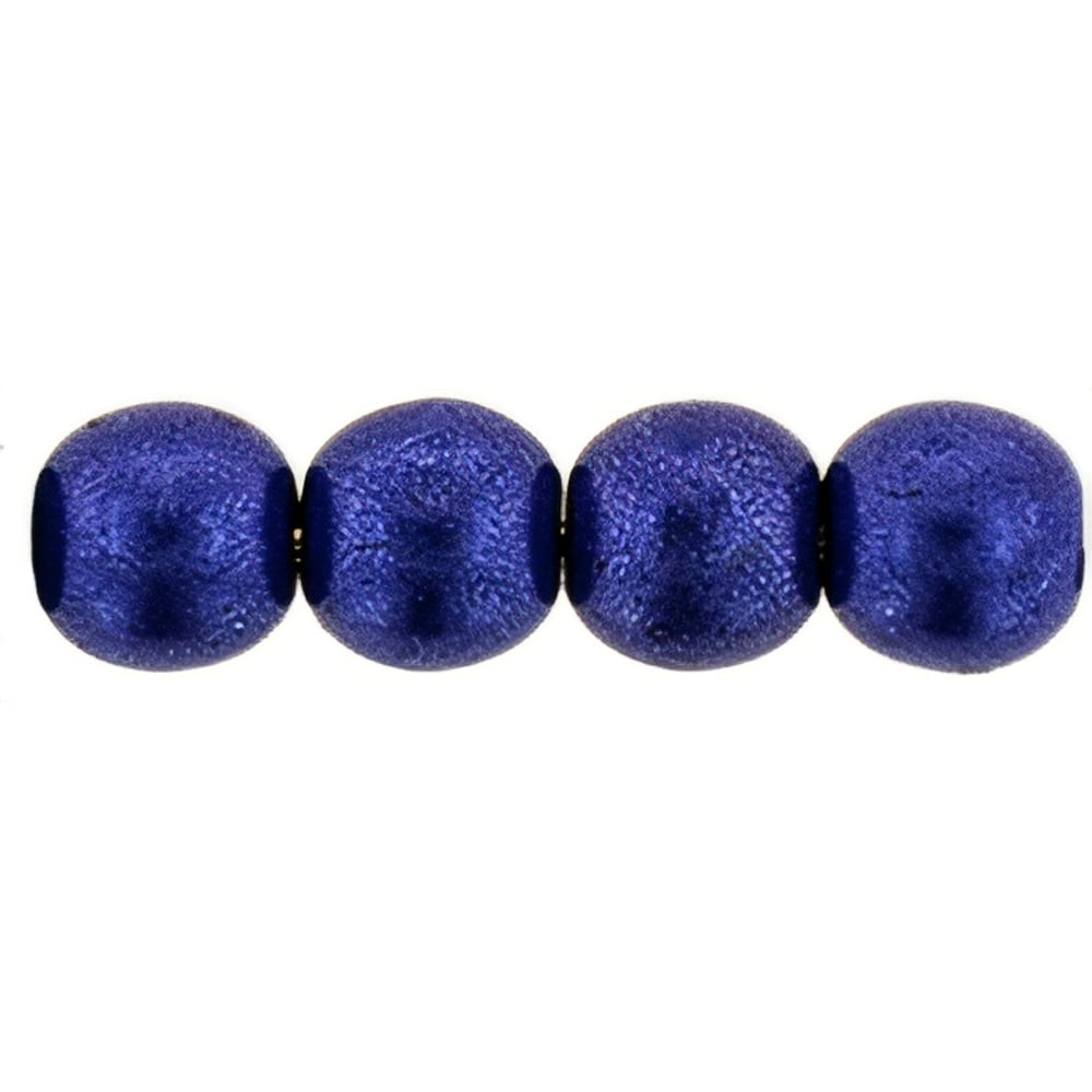 Czech Round Beads 6mm ColorTrends: Saturated Metallic Super Violet (50pcs)