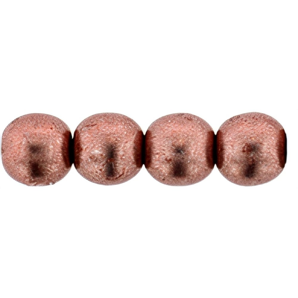 Czech Round Beads 6mm ColorTrends: Saturated Metallic Blooming Dahlia (50pcs)