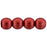 Czech Round Beads 6mm ColorTrends: Saturated Metallic Cherry Tomato (50pcs)