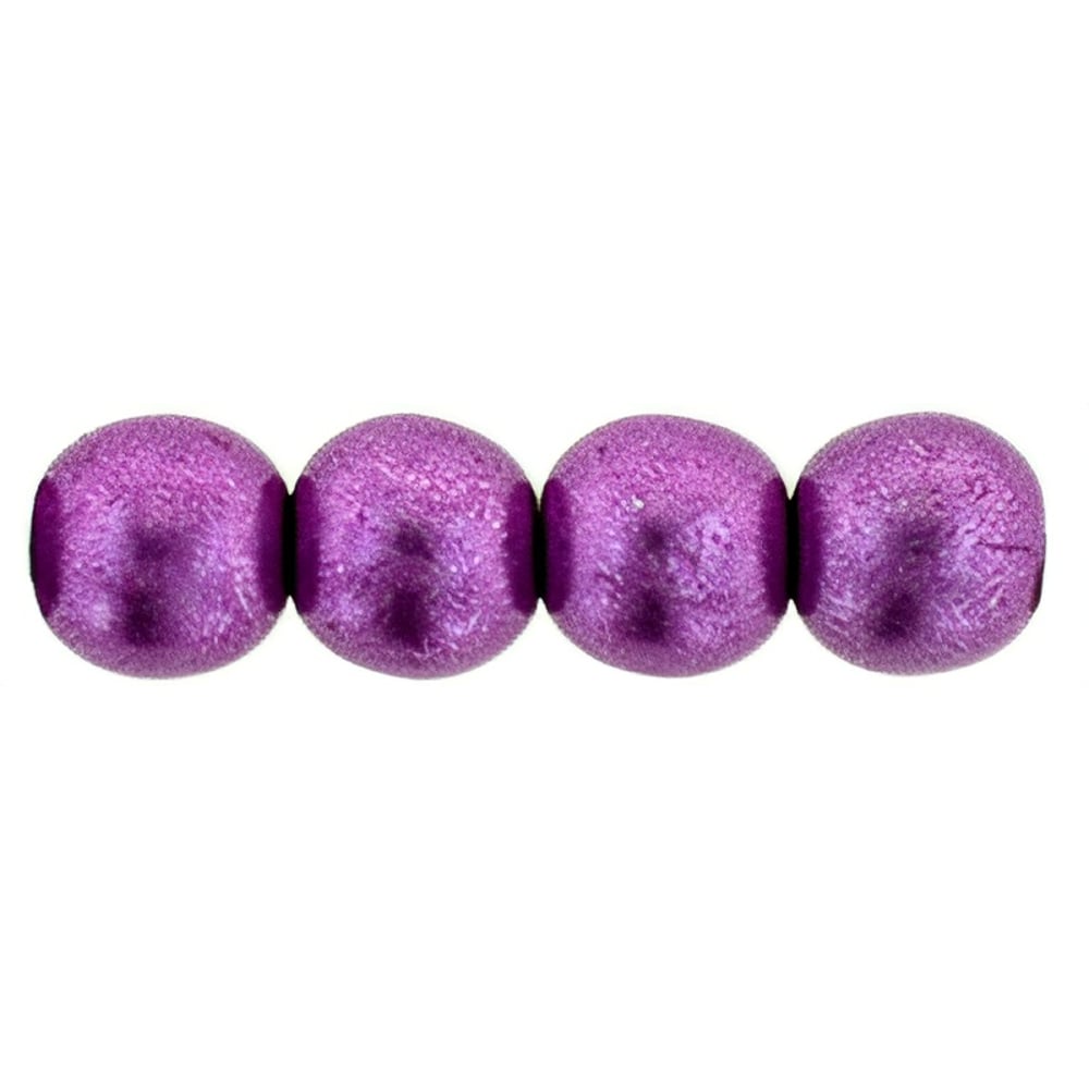 Czech Round Beads 6mm ColorTrends: Saturated Metallic Spring Crocus (50pcs)