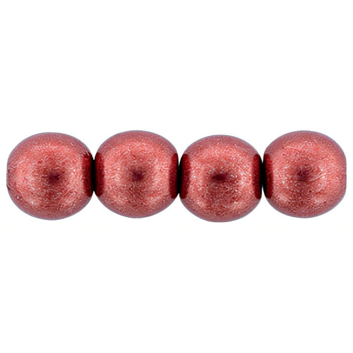 Czech Round Beads 6mm ColorTrends: Saturated Metallic Valiant Poppy (50pcs)