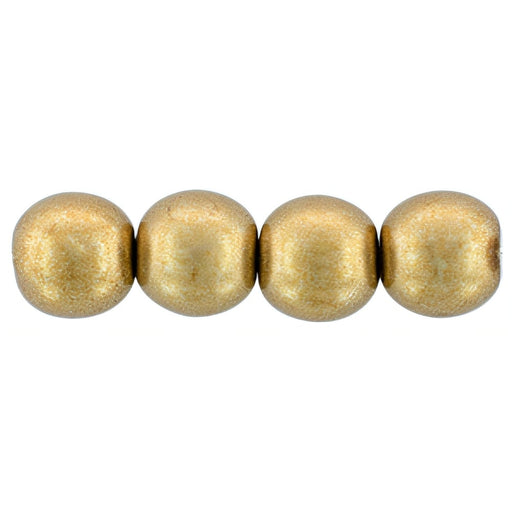 Czech Round Beads 6mm ColorTrends: Saturated Metallic Ceylon Yellow (50pcs)