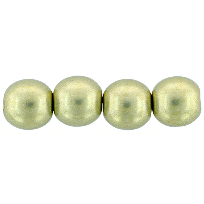 Czech Round Beads 6mm ColorTrends: Saturated Metallic Limelight (50pcs)