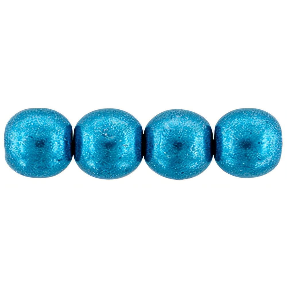 Czech Round Beads 6mm ColorTrends: Saturated Metallic Quetzal Green (50pcs)