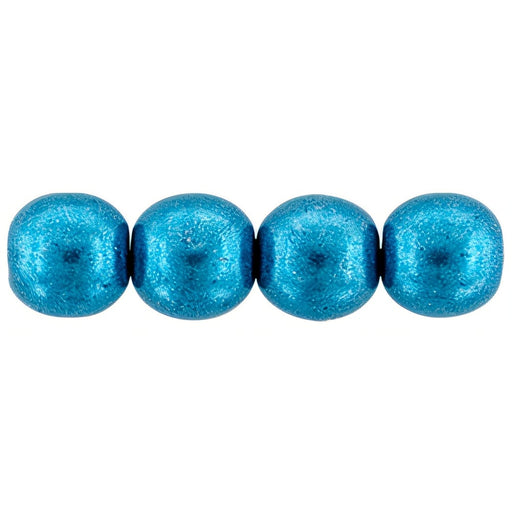 Czech Round Beads 6mm ColorTrends: Saturated Metallic Quetzal Green (50pcs)