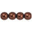 Czech Round Beads 6mm ColorTrends: Saturated Metallic Chicory Coffee (50pcs)