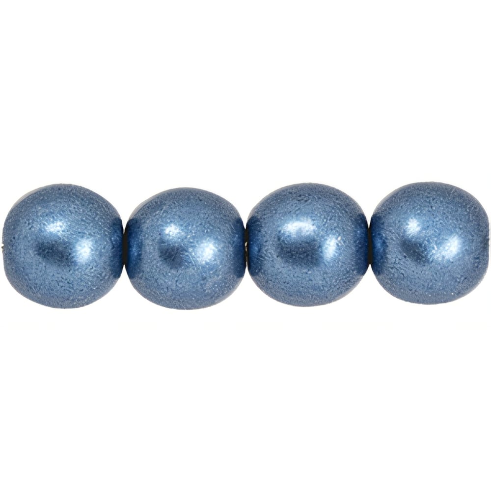 Czech Round Beads 6mm ColorTrends: Saturated Metallic Bluestone (50pcs)