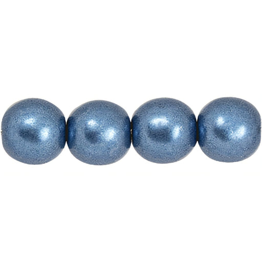 Czech Round Beads 6mm ColorTrends: Saturated Metallic Bluestone (50pcs)