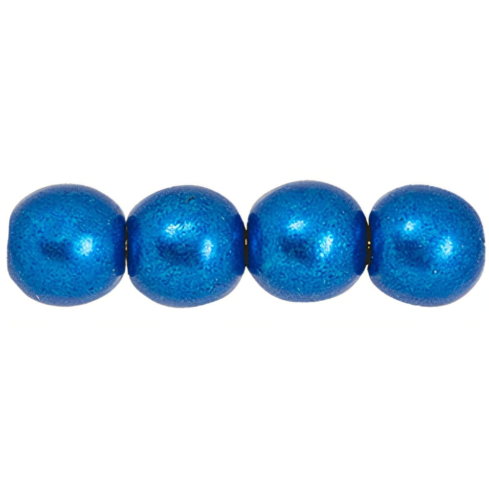 Czech Round Beads 6mm ColorTrends: Saturated Metallic Galaxy Blue (50pcs)