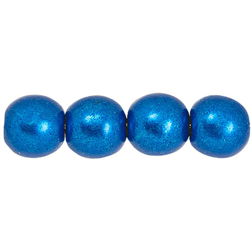 Czech Round Beads 6mm ColorTrends: Saturated Metallic Galaxy Blue (50pcs)