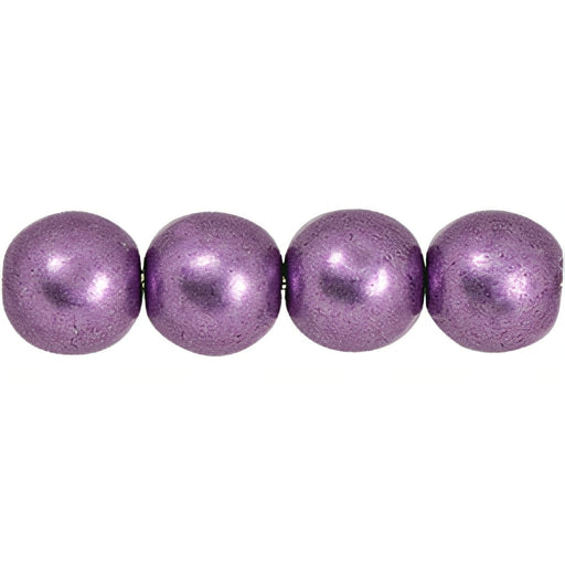 Czech Round Beads 6mm ColorTrends: Saturated Metallic Grapeade (50pcs)