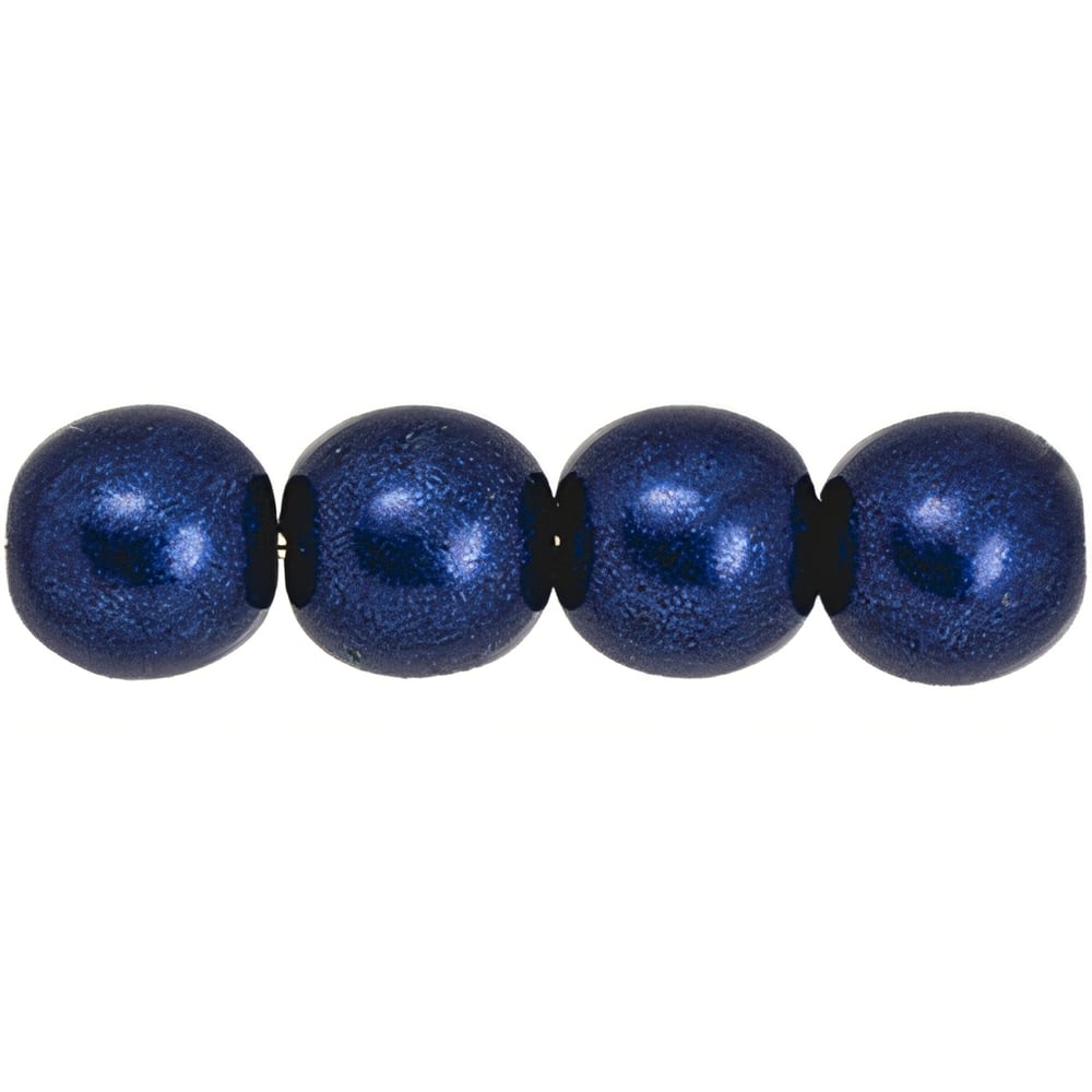 Czech Round Beads 6mm ColorTrends: Saturated Metallic Evening Blue (50pcs)