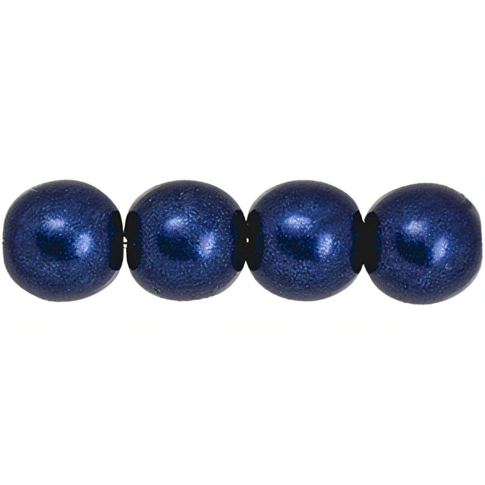 Czech Round Beads 6mm ColorTrends: Saturated Metallic Evening Blue (50pcs)