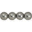 Czech Round Beads 6mm ColorTrends: Saturated Metallic Frost Gray (50pcs)