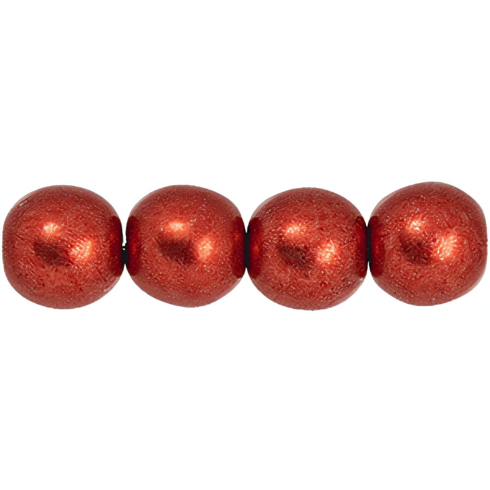 Czech Round Beads 6mm ColorTrends: Saturated Metallic Cranberry (50pcs)
