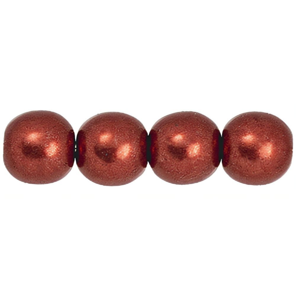Czech Round Beads 6mm ColorTrends: Saturated Metallic Merlot (50pcs)