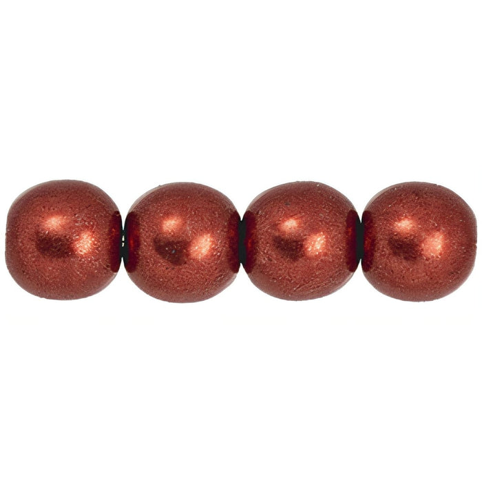Czech Round Beads 6mm ColorTrends: Saturated Metallic Merlot (50pcs)