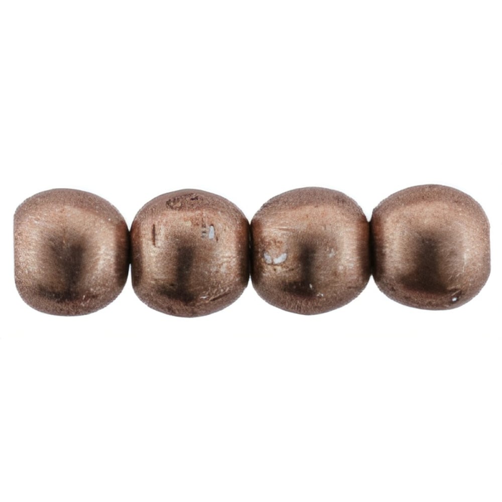 Czech Round Beads 6mm ColorTrends: Sueded Gold Ash Rose (50pcs)