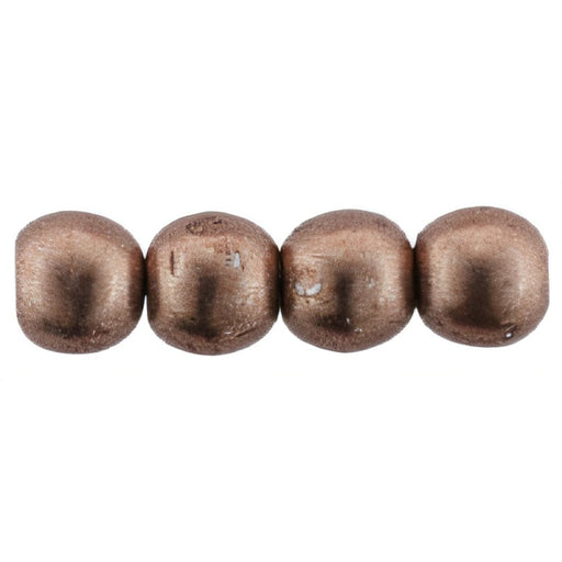 Czech Round Beads 6mm ColorTrends: Sueded Gold Ash Rose (50pcs)