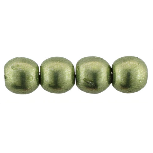 Czech Round Beads 6mm ColorTrends: Sueded Gold Fern (50pcs)