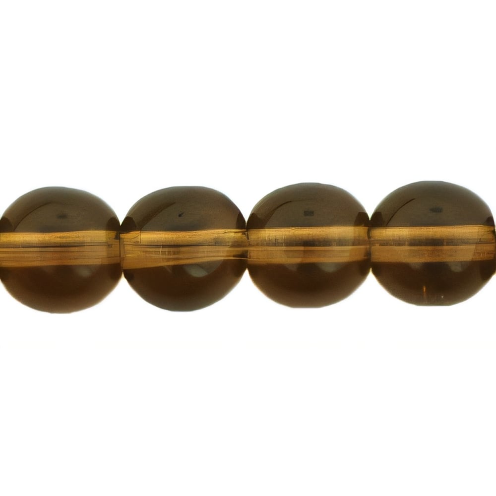 Czech Round Beads 6mm Smoky Topaz (50pcs)