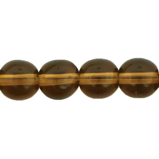 Czech Round Beads 6mm Smoky Topaz (50pcs)
