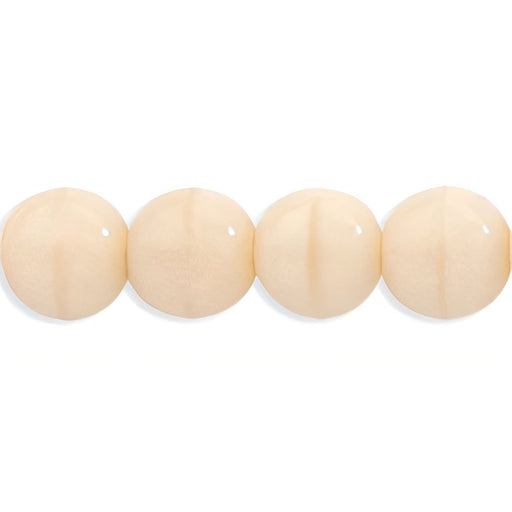 Czech Round Beads 6mm Opaque Lt Beige (50pcs)