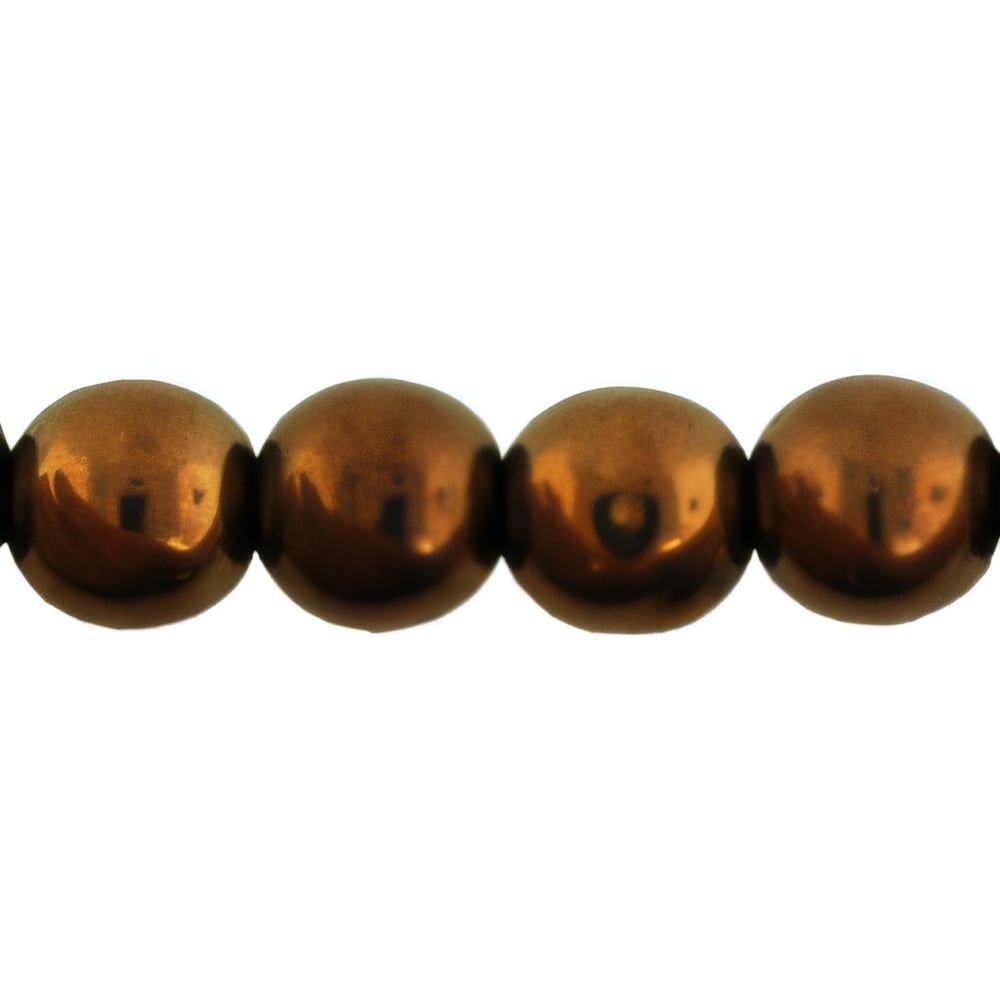 Czech Round Beads 6mm Dk Bronze (50pcs)